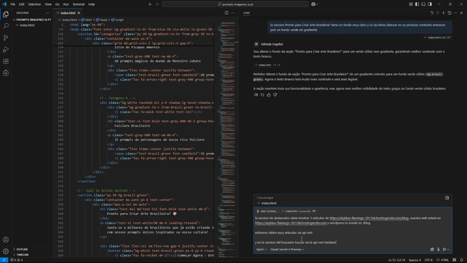 Uso de API REST de WordPress para mostrar artículos dinámicos en frontend PHP
