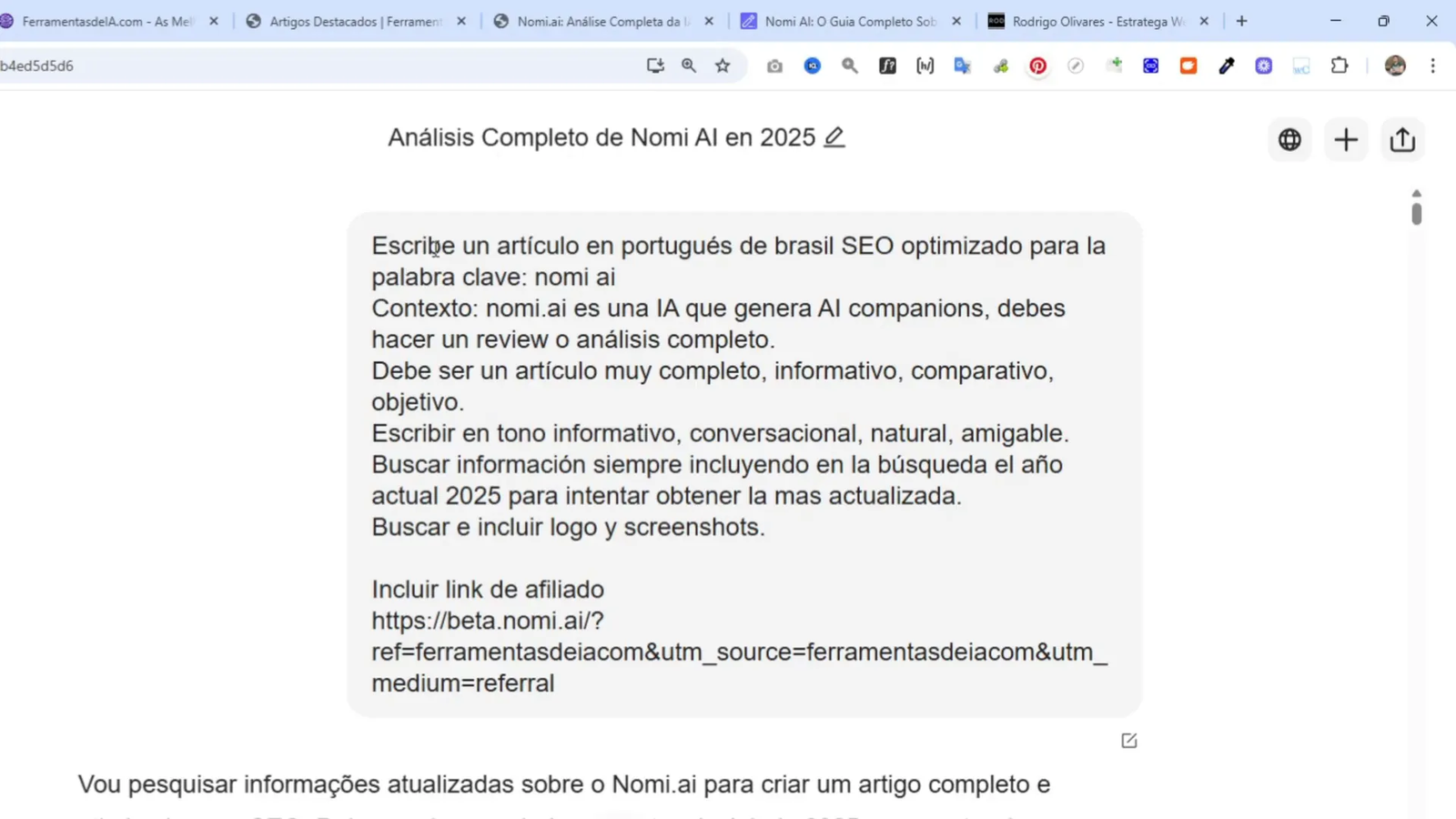 Crea Artículos para tu Directorio Web con estos Agentes de IA 4 Prompt utilizado en GenSpark para generar artículo SEO optimizado