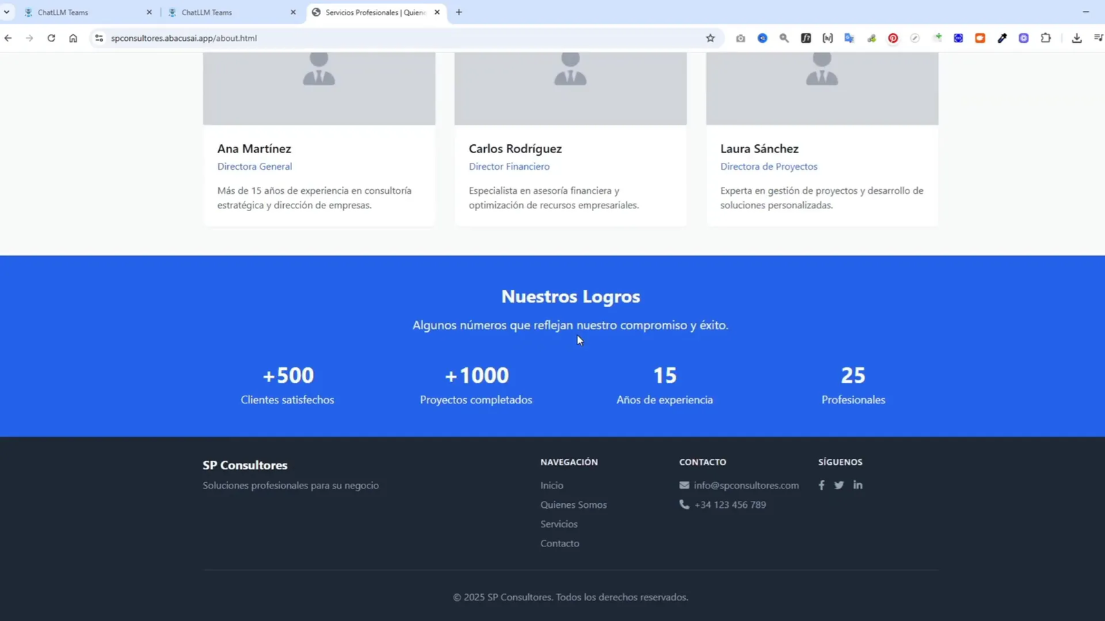 DeepAgent: El Agente de IA que Hace TODO por Ti (Sitios Web, Apps, Asistentes y Más) 4 Ejemplo de estructura de sitio web generado por Deep Agent