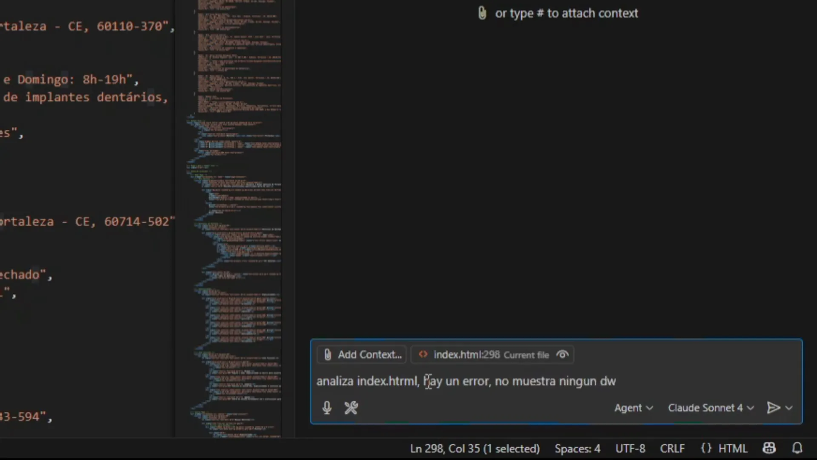 Así Creo Directorios Web con IA (Más Rentables que una Web Nicho) - Copia Mi Método 6 Uso de GitHub Copilot para corregir errores en el código HTML del directorio