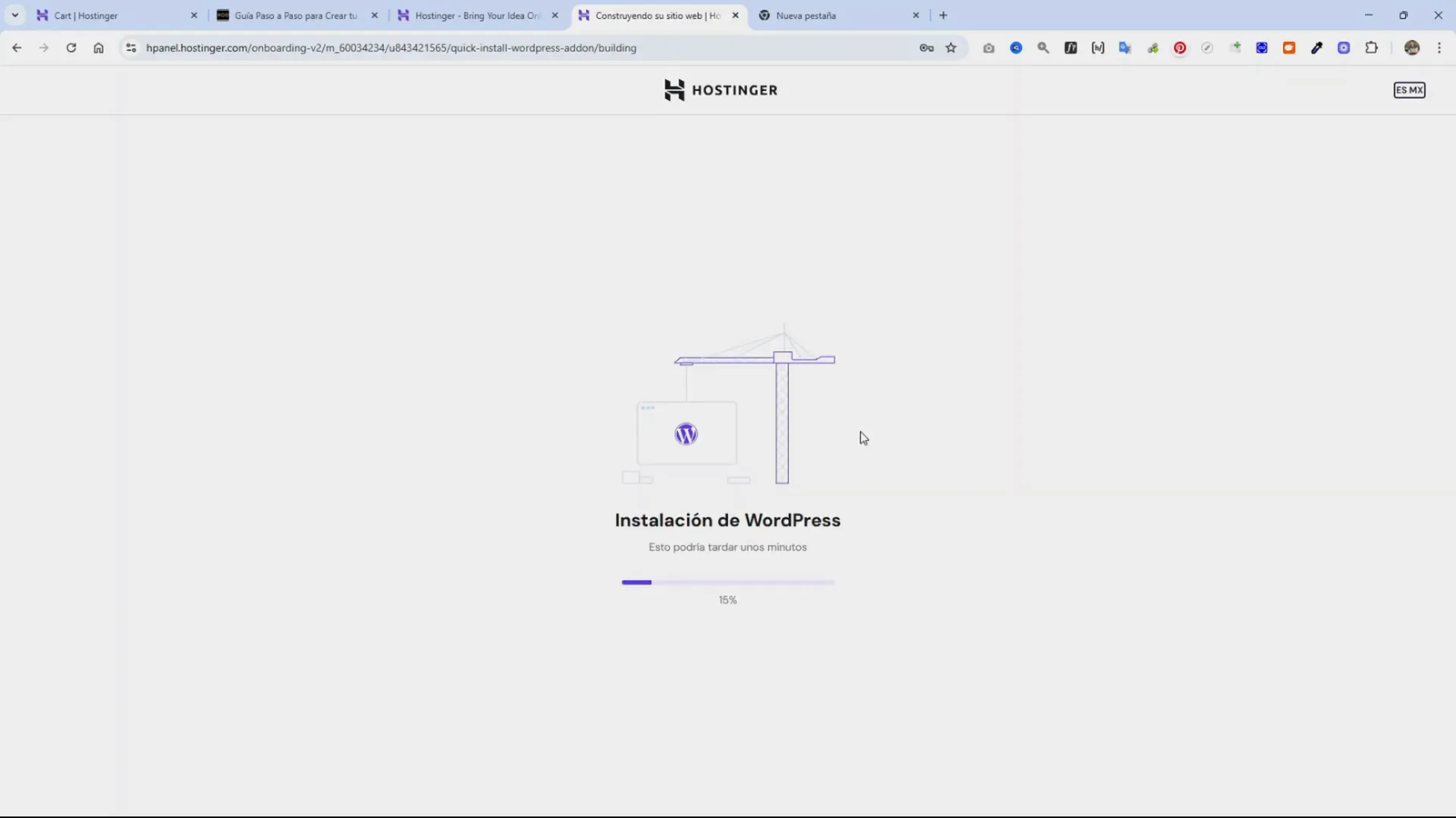 Instalación de WordPress en Hostinger