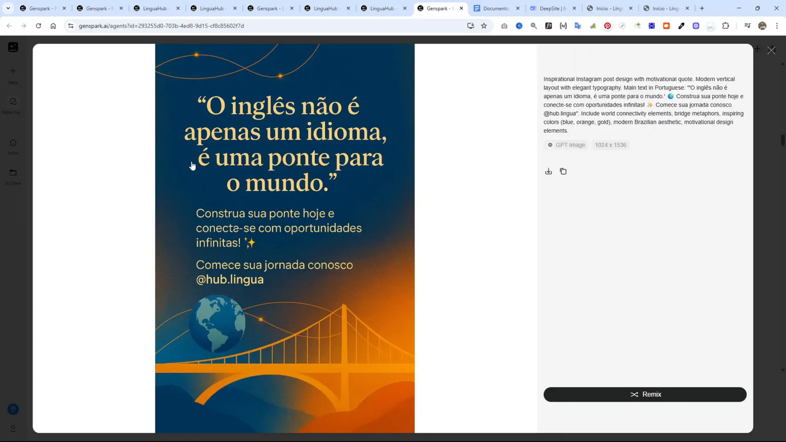 Para de Vender Sitios Web, Comienza con ESTO (GenSpark hace todo) 4 Ejemplo de imágenes para Instagram generadas por GenSpark