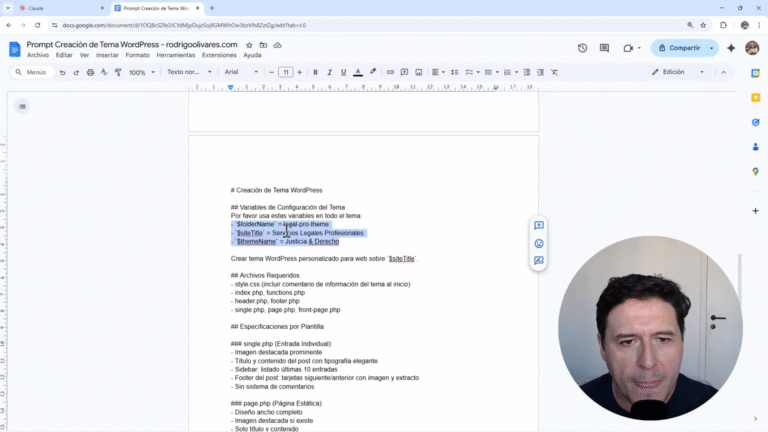 Crea Tu Tema WordPress con Claude Sonnet 4 (100% Gratis y Sin VS Code) 67 Crea Tu Tema WordPress con Claude Sonnet 4 (100% Gratis y Sin VS Code)