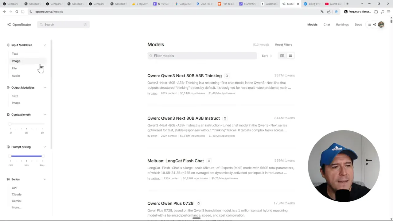 OpenRouter con múltiples modelos via API