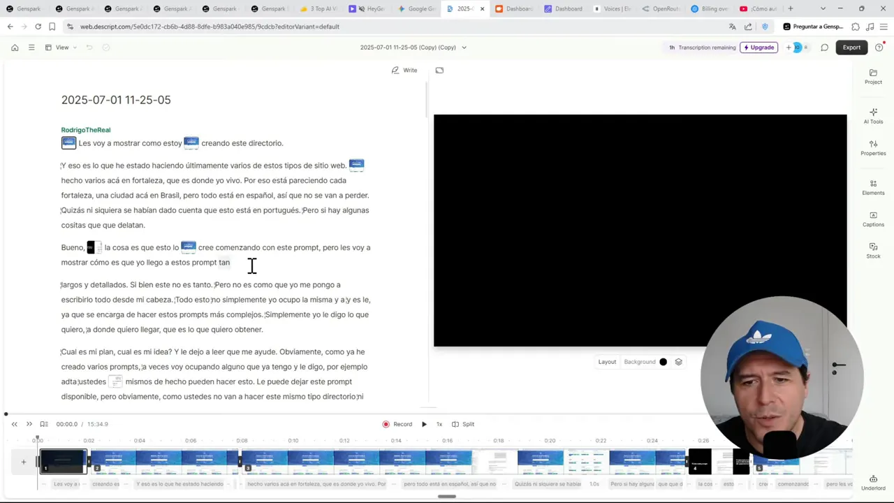 Descript con transcripción y edición basada en texto