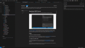 Interfaz de Supabase MCP Server en Antigravity con el botón Install activo y listo para instalar