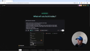 Captura de Emergent con texto 'Elementos Generales' y el cursor sobre la opción Prototype en el menú.