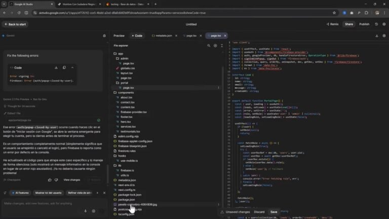 Cómo subir tus imágenes y archivos en Google AI Studio rápido y fácil 8 Google AI Studio mostrando el explorador de archivos con una imagen listada en el proyecto