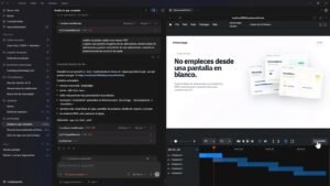 Captura de pantalla de Codex y Remotion mostrando el proceso de iteración y previsualización de un video promocional para la app PrimeraApp