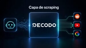 Diagrama con un agente, el bloque Decodo y logos de Reddit YouTube y Google conectados