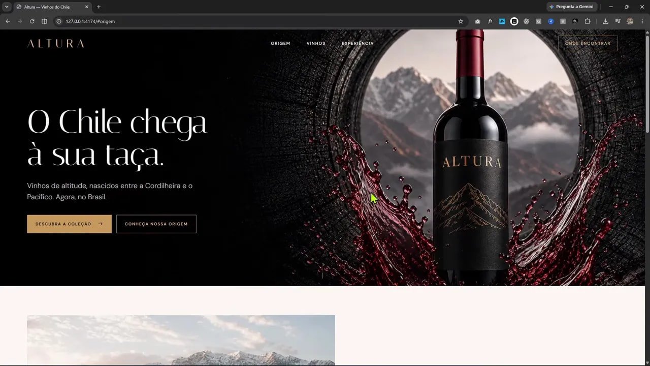 Sección clara con viñedos del Valle del Maipo y texto editorial