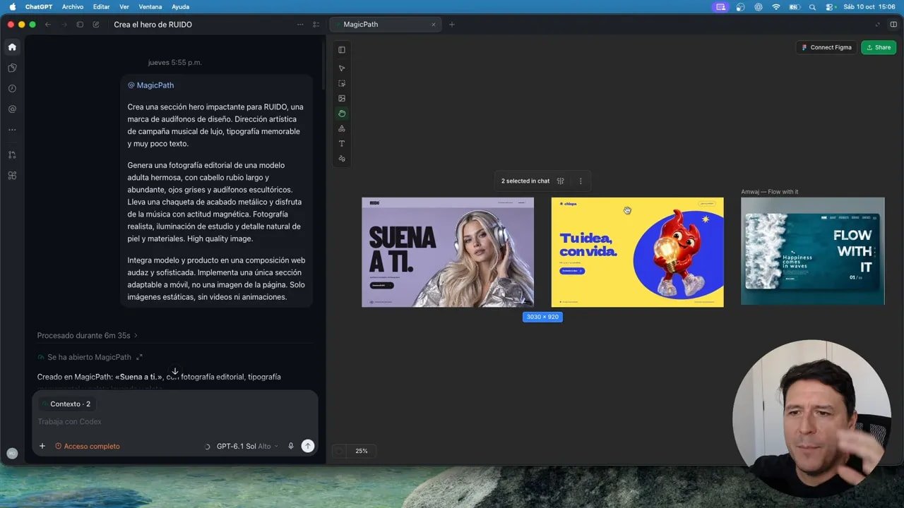 Diseña webs con Codex y MagicPath: un canvas para crear, editar y probar ideas 1 Diseña webs con Codex y MagicPath: un canvas para crear, editar y probar ideas