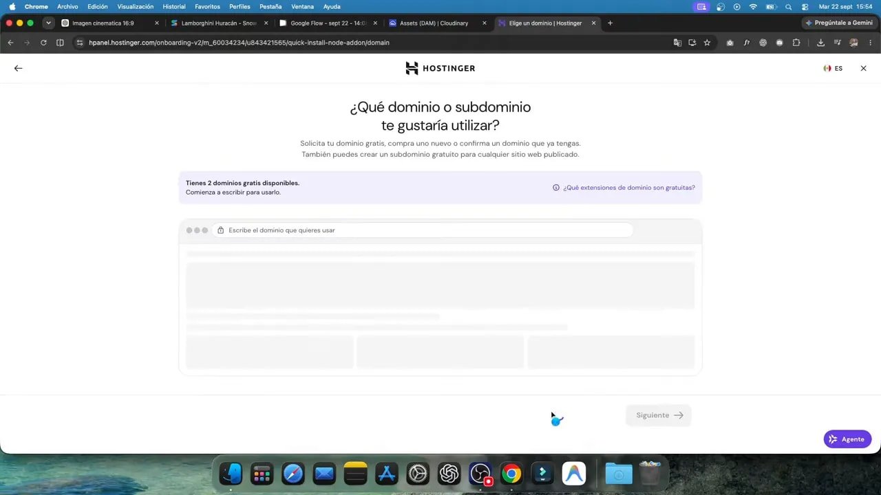 Así creo webs animadas con IA: de una imagen a una experiencia cinematográfica publicada 8 Pantalla de Hostinger para desplegar un sitio web con opciones de aplicación y conexión