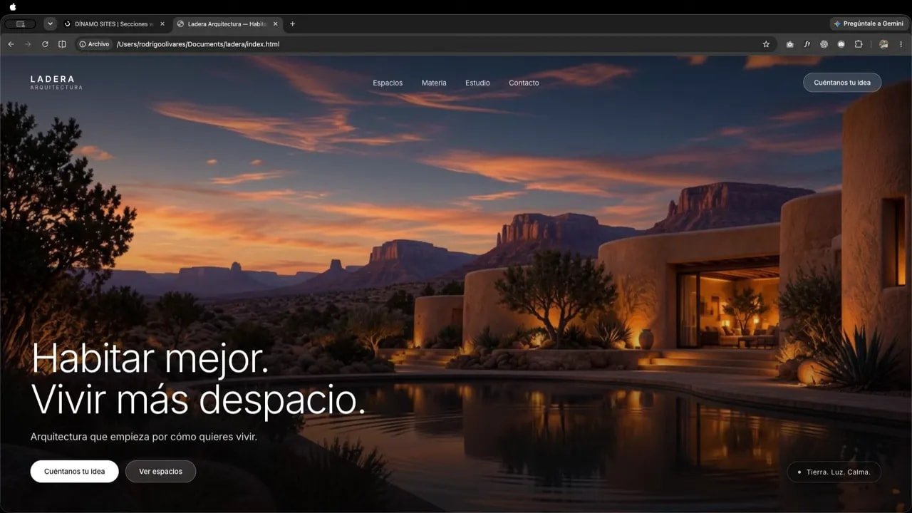 Portada de Ladera con una casa al atardecer y el título Habitar mejor. Vivir más despacio.