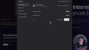 Panel de cuenta de DeepSeek Harness con el saldo y los controles de crédito